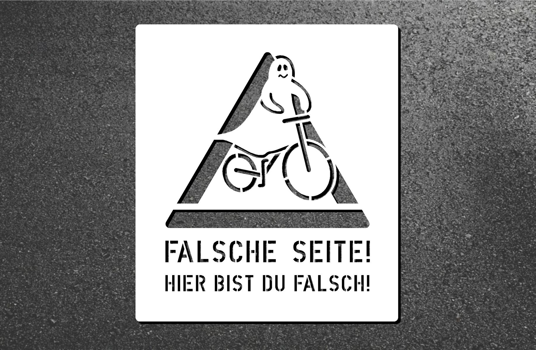 Geisterradler Bodenmarkierung